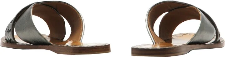 Leather Flat Sandals - Image 3