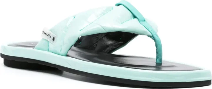 Leather Flat Sandals - Image 2