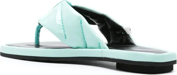 Leather Flat Sandals - Image 3