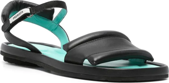 Leather Flat Sandals - Image 2