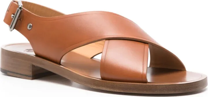 Leather Flat Sandals - Image 2