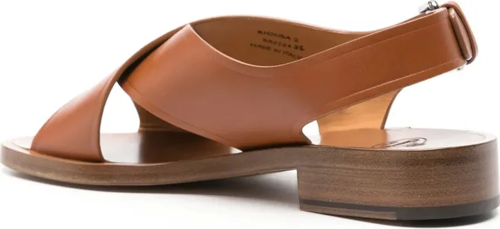 Leather Flat Sandals - Image 3