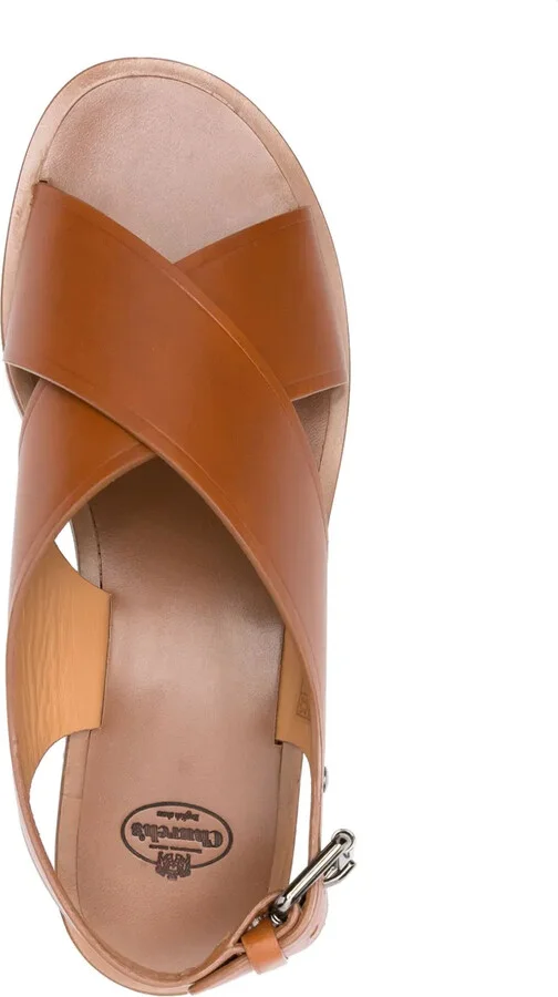 Leather Flat Sandals - Image 4