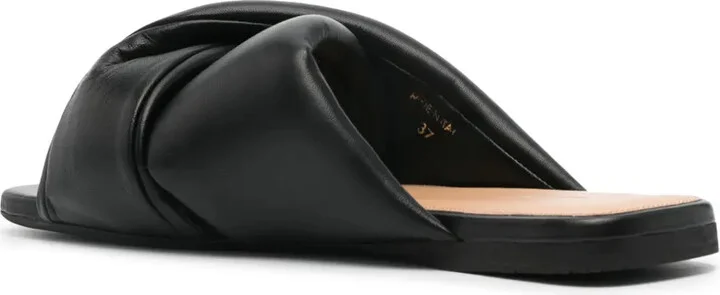 Leather Flat Sandals - Image 3