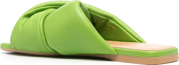 Leather Flat Sandals - Image 3