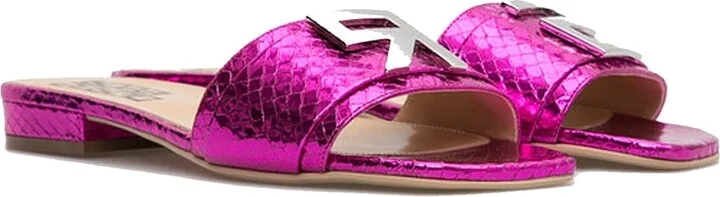 Leather Flat Sandals - Image 2