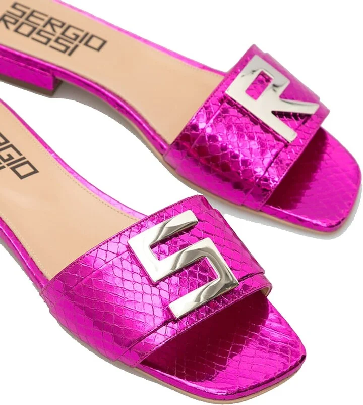 Leather Flat Sandals - Image 4