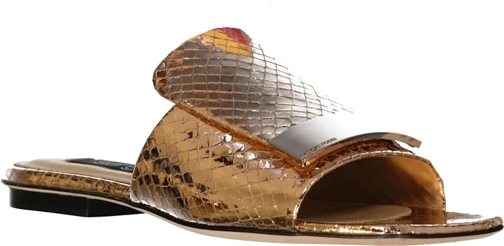 Leather Flat Sandals - Image 2