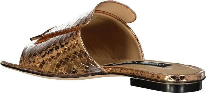 Leather Flat Sandals - Image 3