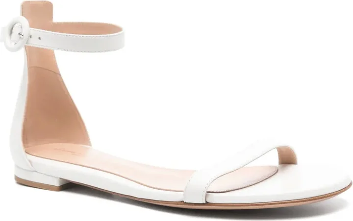 Leather Flat Sandals - Image 2