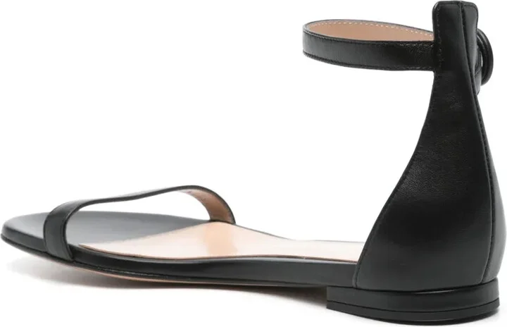 Leather Flat Sandals - Image 3
