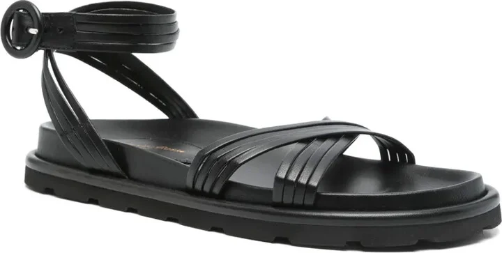 Leather Flat Sandals - Image 2
