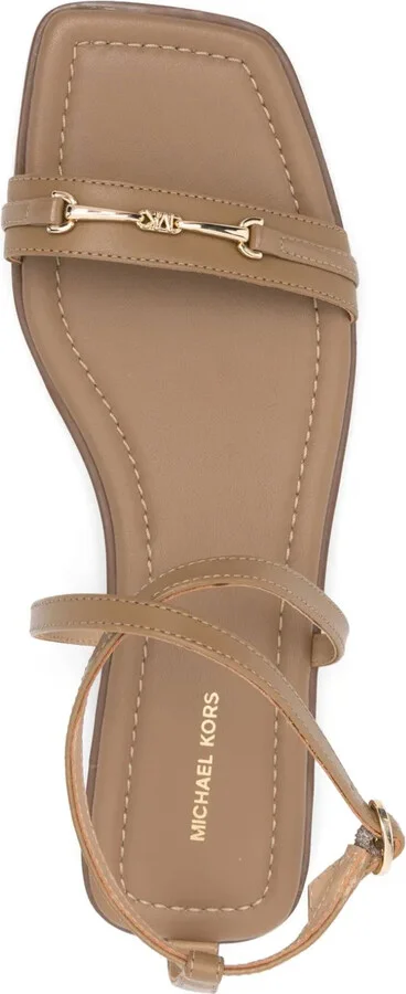 Leather Flat Sandals - Image 4