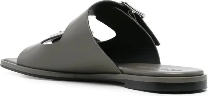 Leather Flat Sandals - Image 3