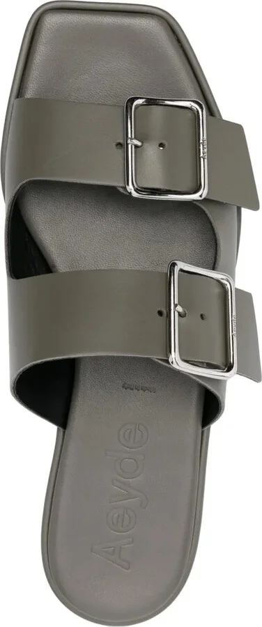 Leather Flat Sandals - Image 4