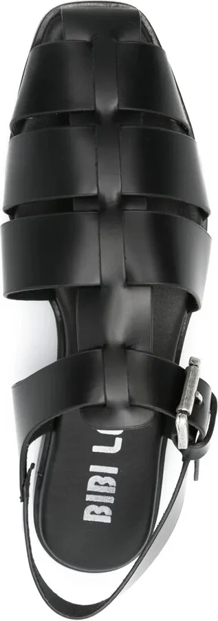Leather Flat Sandals - Image 4
