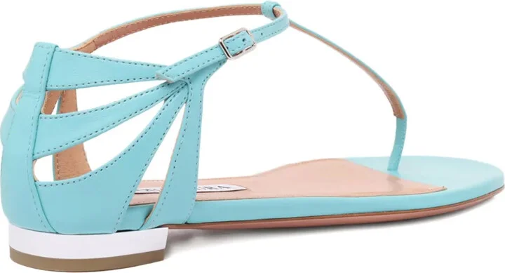 Leather Flat Sandals - Image 2