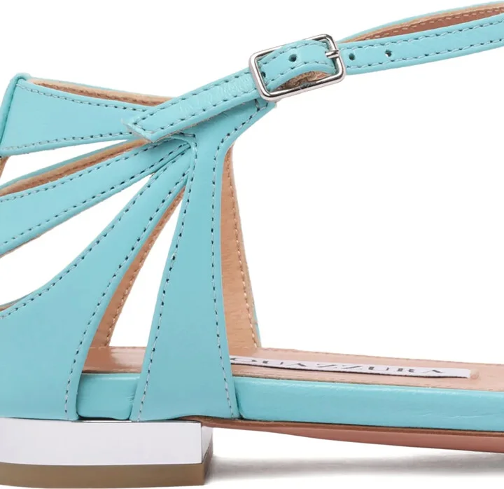 Leather Flat Sandals - Image 3
