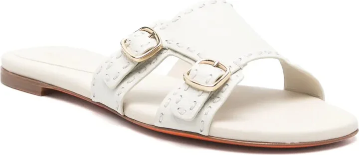 Leather Flat Sandals - Image 2
