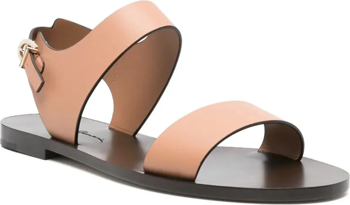 Leather Flat Sandals - Image 2