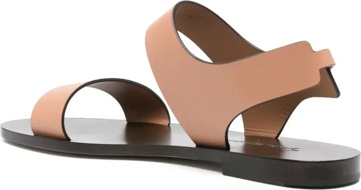 Leather Flat Sandals - Image 3