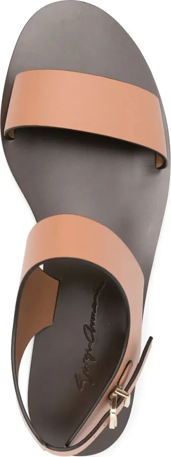 Leather Flat Sandals - Image 4