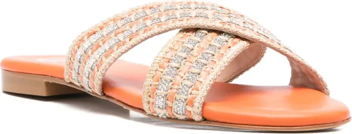 Leather Flat Sandals - Image 2