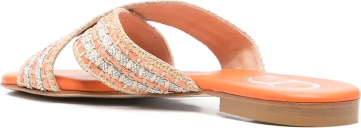 Leather Flat Sandals - Image 3