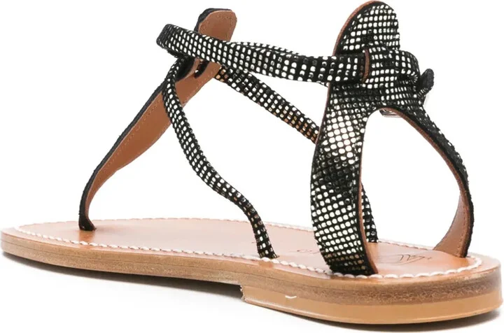 Leather Flat Sandals - Image 3