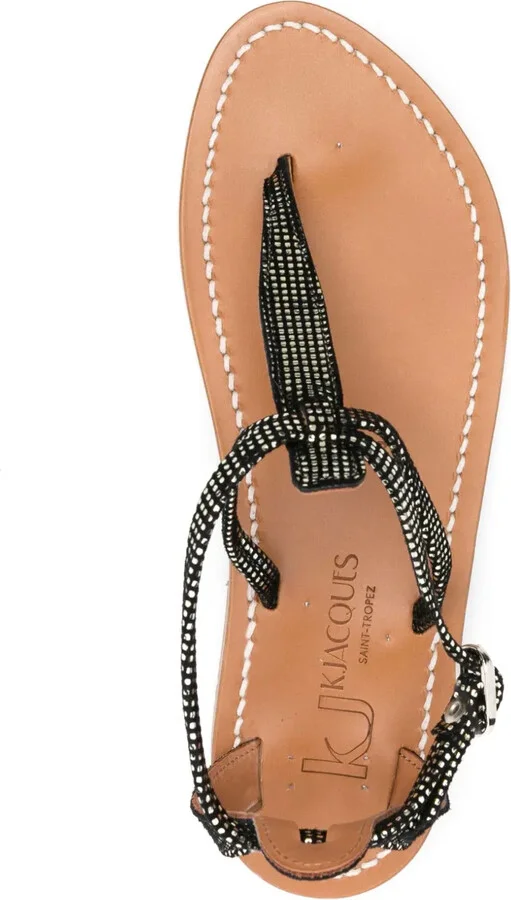 Leather Flat Sandals - Image 4