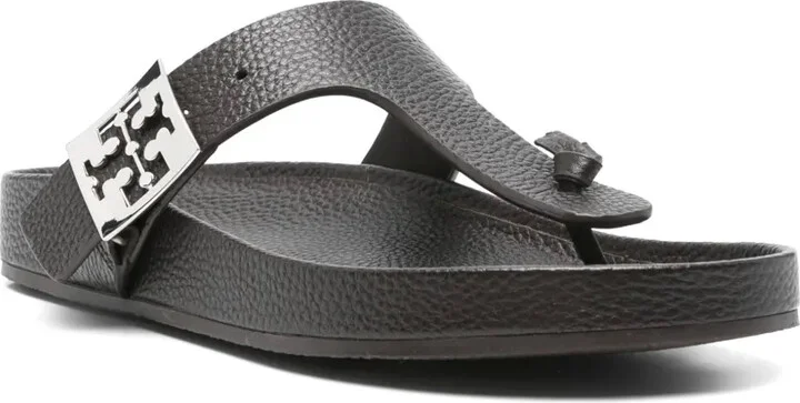 Leather Flat Sandals - Image 2