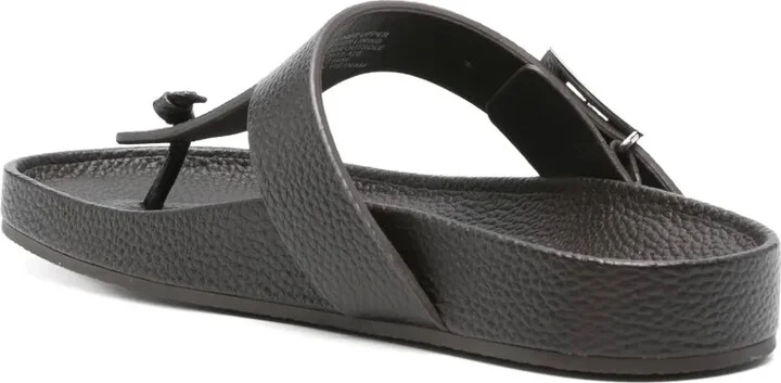 Leather Flat Sandals - Image 3