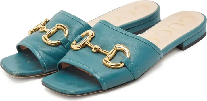 Leather Flat Sandals - Image 2