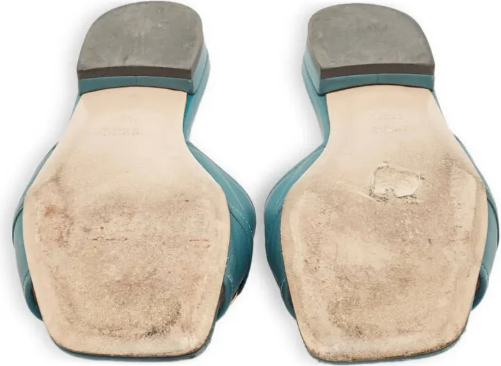 Leather Flat Sandals - Image 4