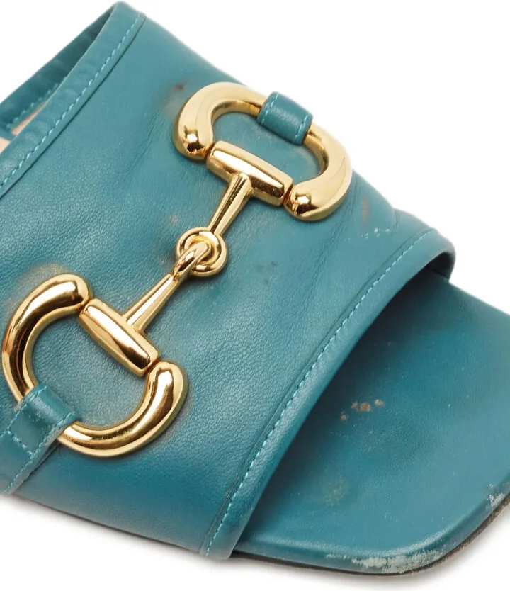 Leather Flat Sandals - Image 5