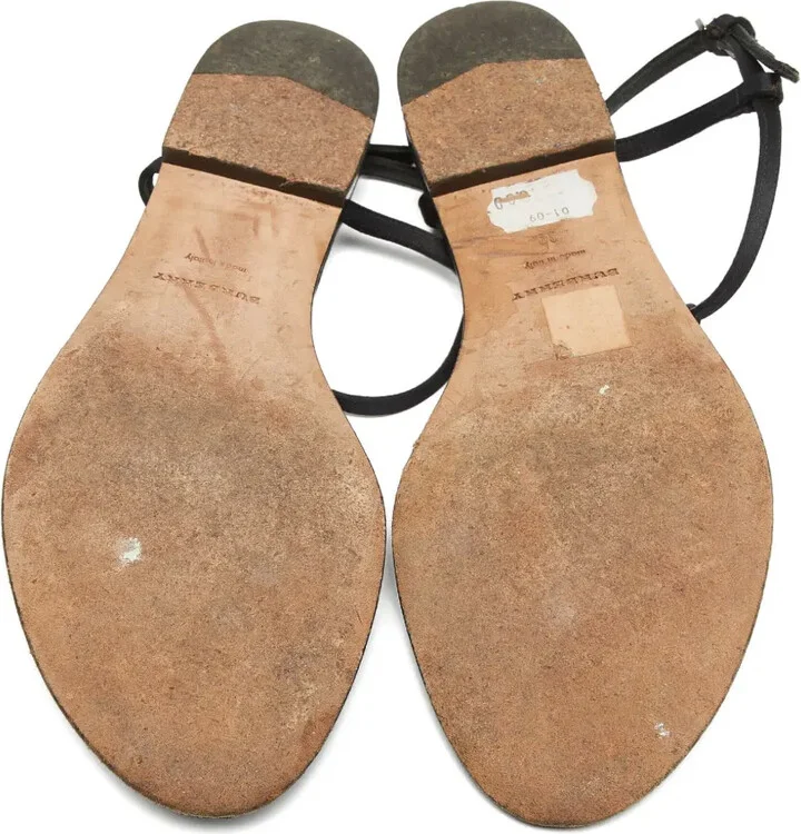 Leather Flat Sandals - Image 5