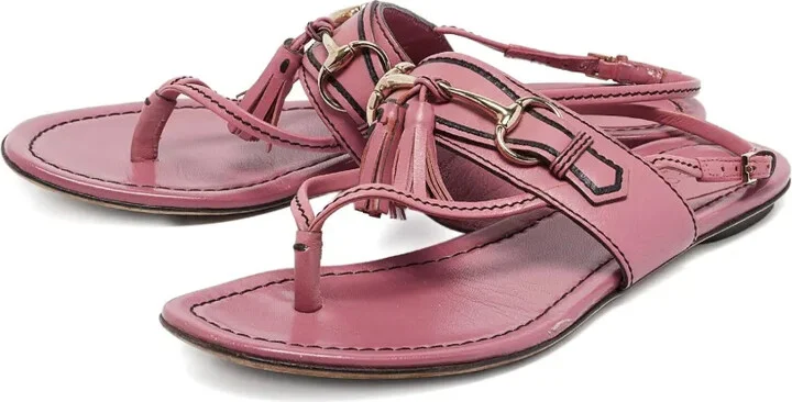 Leather Flat Sandals - Image 2