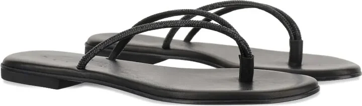Leather Flat Sandals - Image 2