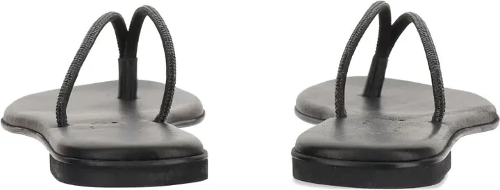 Leather Flat Sandals - Image 3