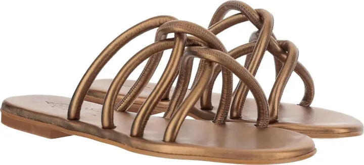 Leather Flat Sandals - Image 2