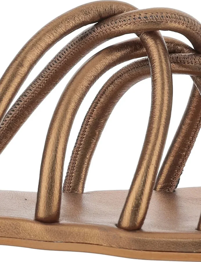 Leather Flat Sandals - Image 4