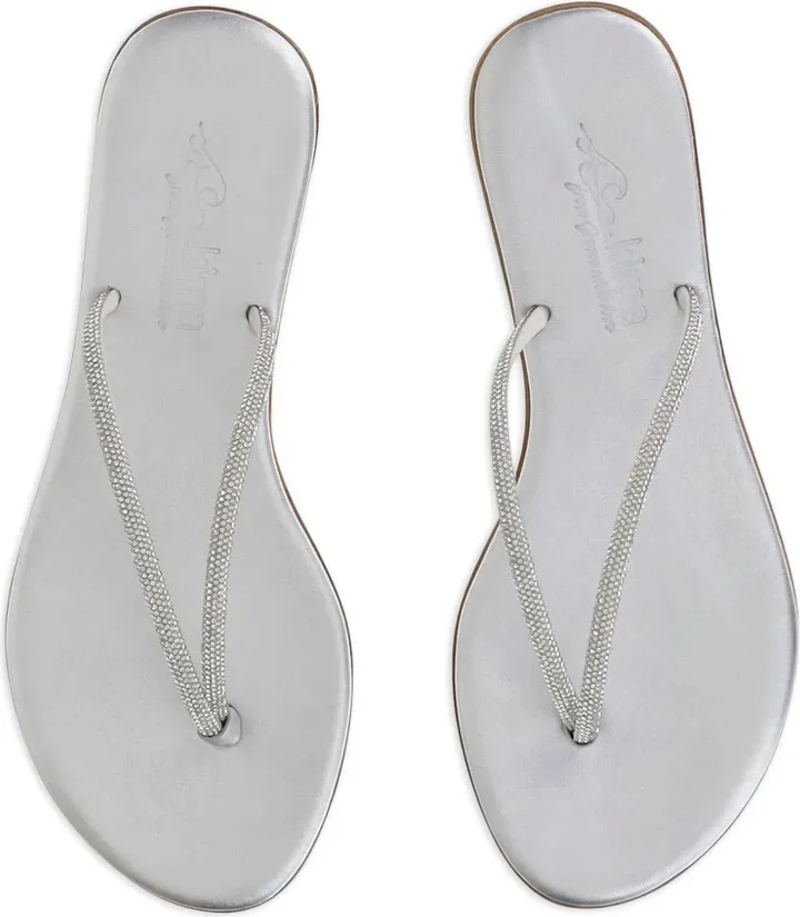Leather Flat Sandals - Image 4