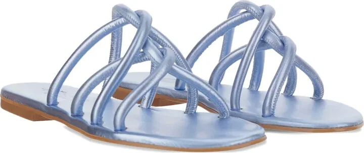 Leather Flat Sandals - Image 2