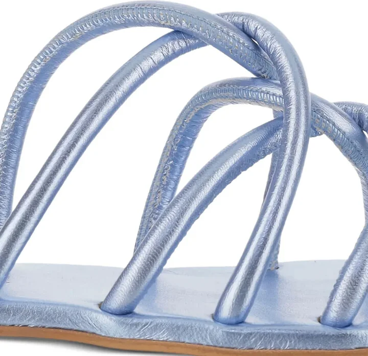 Leather Flat Sandals - Image 4
