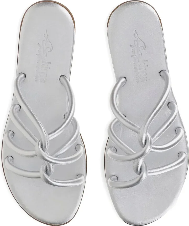 Leather Flat Sandals - Image 4