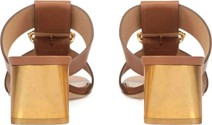 Leather Flat Sandals - Image 3