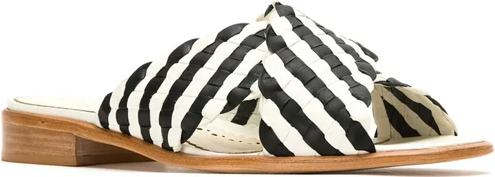 Leather Flat Sandals - Image 2