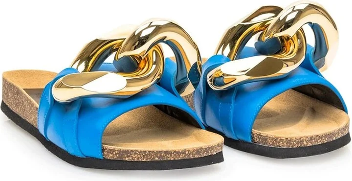 Leather Flat Sandals - Image 2
