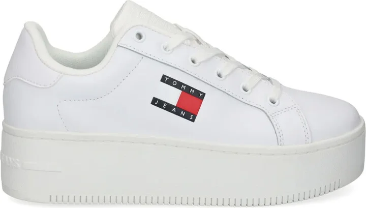 Leather Flatform Sneakers