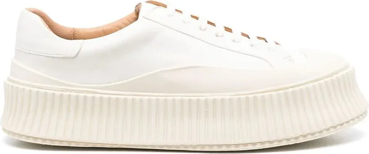 Leather Flatform Sneakers